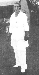 Betty Snowball at the WCA Cricket Week, August 1933