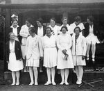 J Davis's XI v AF Bull's XI Team photograph August 1935
