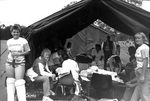 England Women's team changing room at Carey Grammar School Oval No 1, Bulleen, Melbourne