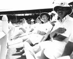 Some spectators during England Women's match against The Netherlands at Bulleen, Melbourne