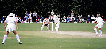 Jan Brittin drives during the Women's World Cup 1993