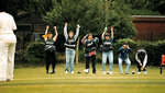 Some spectators cheering during Women's World Cup 1993
