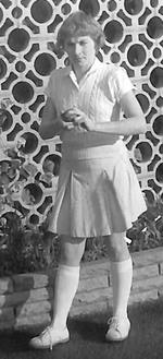 Enid Bakewell bowling