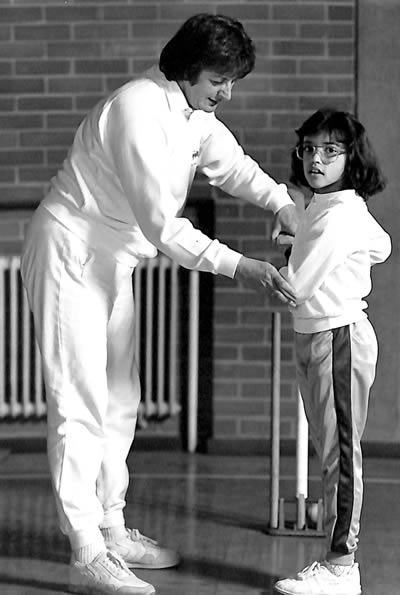 Portrait of Chris Harvey coaching