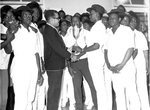 Presentation of Trophy to Tobago Women captain