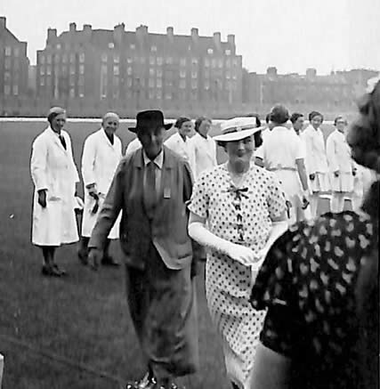 HRH Duchess of Gloucester at the 3rd Test, 1937