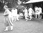 Marjorie Pollard and unidentified players from Myrtle Maclagan's photo album