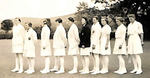 Myrtle Maclagan with unidentified players from her photo album