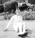 Photo of Myrtle Maclagan relaxing