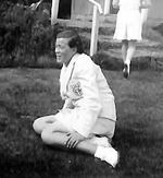 Photo of Myrtle Maclagan relaxing