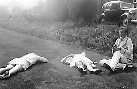 Unidentified players relaxing from Myrtle Maclagan's photo album
