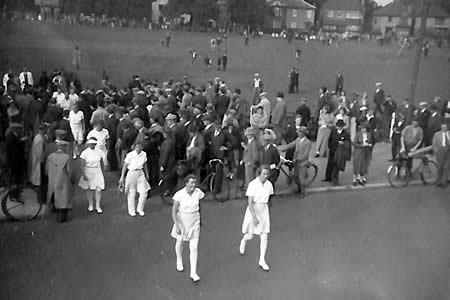 Myrtle Maclagan with Unidentified player from her photo album