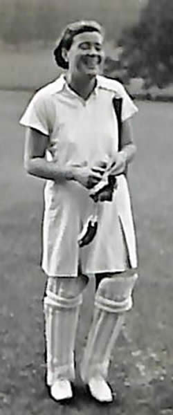 Batting portrait of Myrtle Maclagan from her photo album
