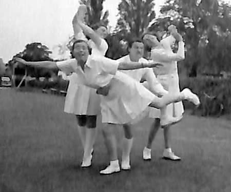 Myrtle Maclagan with Unidentified players from her photo album