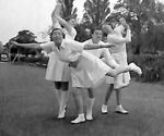 Myrtle Maclagan with Unidentified players from her photo album