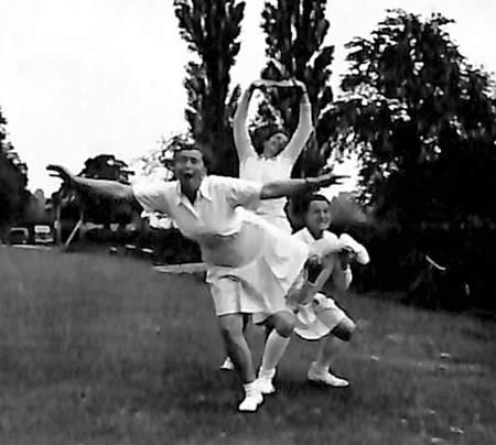 Myrtle Maclagan with Unidentified players from her photo album