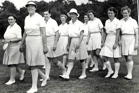 Myrtle Maclagan with Unidentified players from her photo album