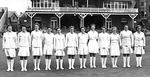 Myrtle Maclagan with unidentified players from her photo album
