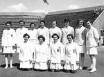 Myrtle Maclagan with unidentified players from her photo album