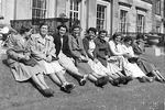 Myrtle Maclagan with unidentified players from her photo album