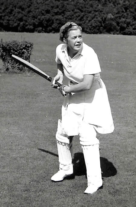 Batting Portrait of Myrtle Maclagan