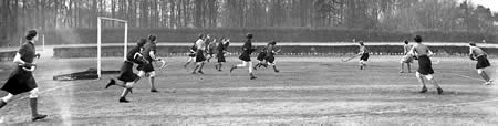 Unidentified field hockey photo from Myrtle Maclagan's album