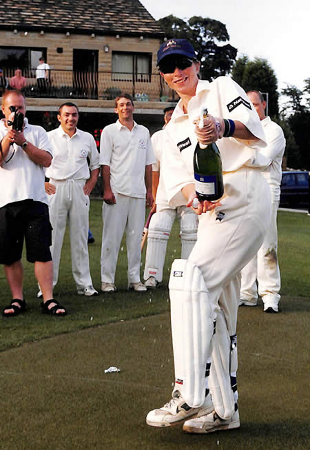 Mandi Godliman celebrating