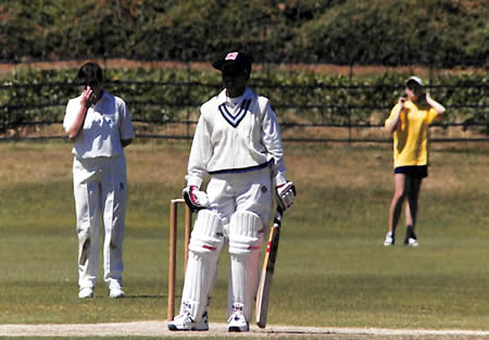 Chanderkanta Kaul in batting action