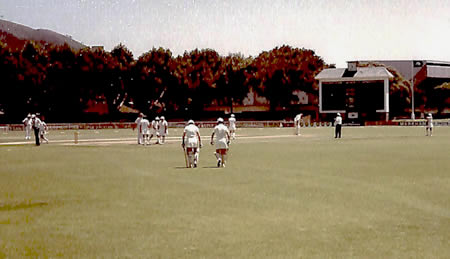 Unicorns Women openers action photograph, 21 Dec 1983